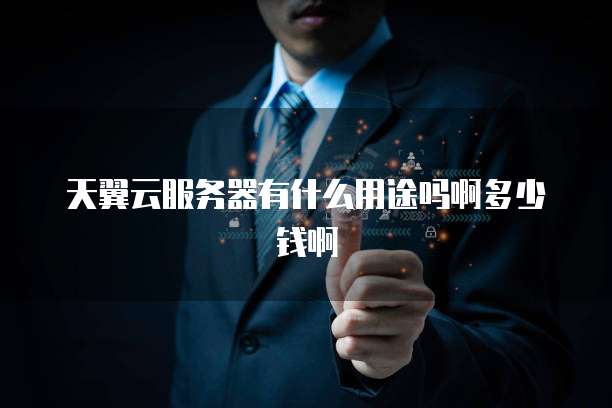 天翼云服务器有什么用途吗啊多少钱啊