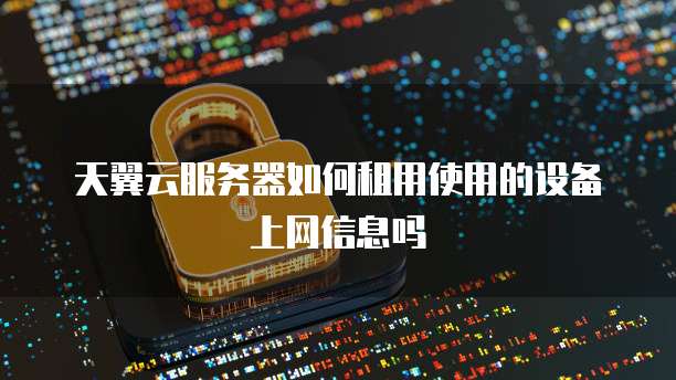天翼云服务器如何租用使用的设备上网信息吗