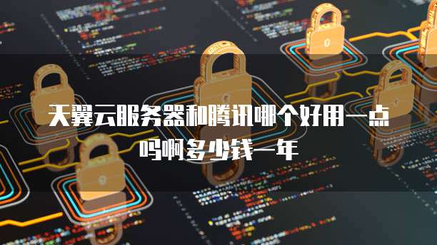 天翼云服务器和腾讯哪个好用一点吗啊多少钱一年