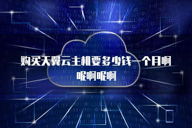 购买天翼云主机要多少钱一个月啊呢啊呢啊