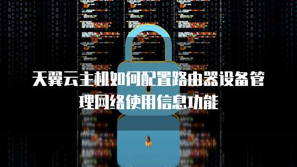 天翼云主机如何配置路由器设备管理网络使用信息功能