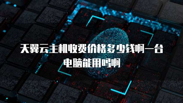 天翼云主机收费价格多少钱啊一台电脑能用吗啊