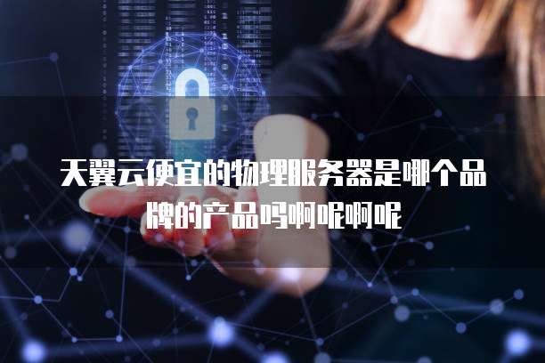天翼云便宜的物理服务器是哪个品牌的产品吗啊呢啊呢