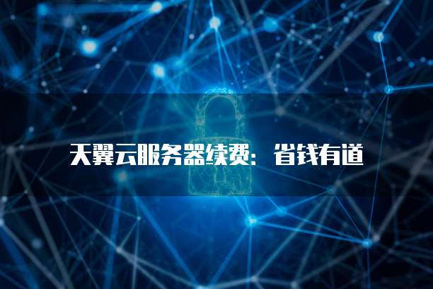 天翼云服务器续费:省钱有道