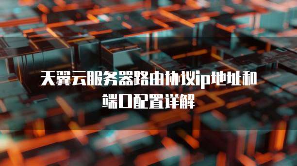  天翼云服务器路由协议ip地址和端口配置详解