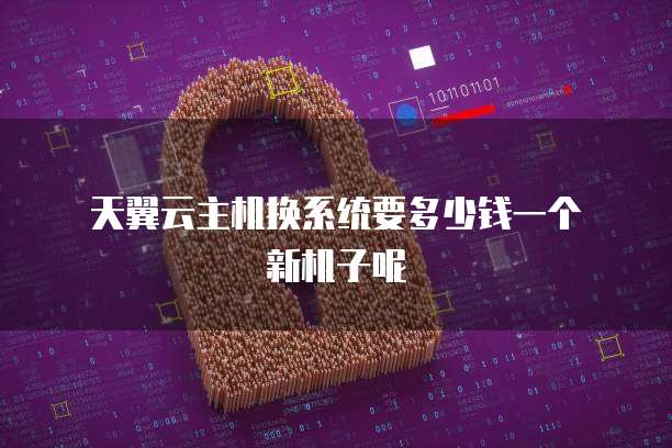 天翼云主机换系统要多少钱一个新机子呢