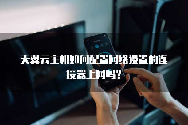 天翼云主机如何配置网络设置的连接器上网吗?