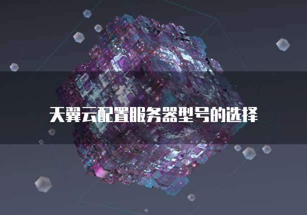 天翼云配置服务器型号的选择