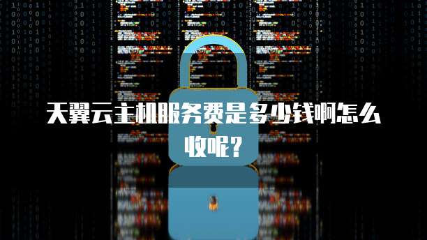 天翼云主机服务费是多少钱啊怎么收呢?