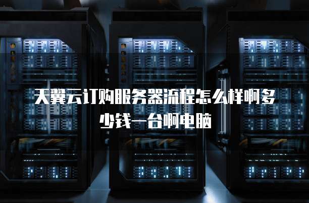 天翼云订购服务器流程怎么样啊多少钱一台啊电脑