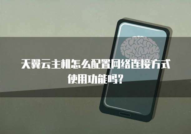 天翼云主机怎么配置网络连接方式使用功能吗?