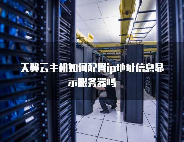 天翼云主机如何配置ip地址信息显示服务器吗