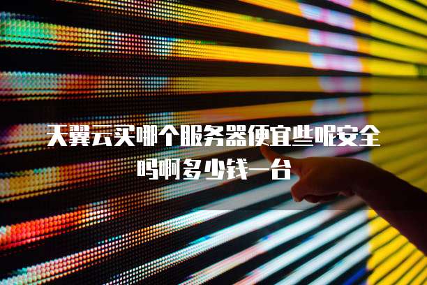 天翼云买哪个服务器便宜些呢安全吗啊多少钱一台
