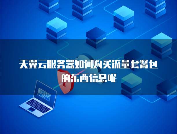 天翼云服务器如何购买流量套餐包的东西信息呢