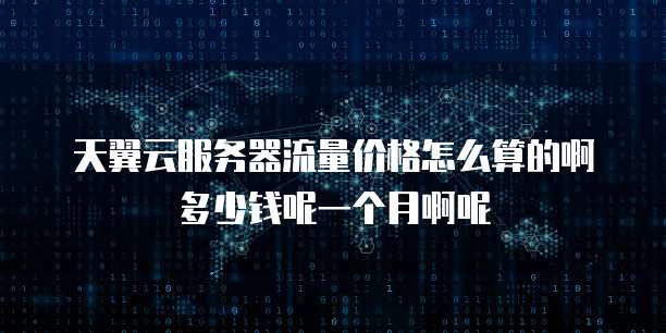 天翼云服务器流量价格怎么算的啊多少钱呢一个月啊呢