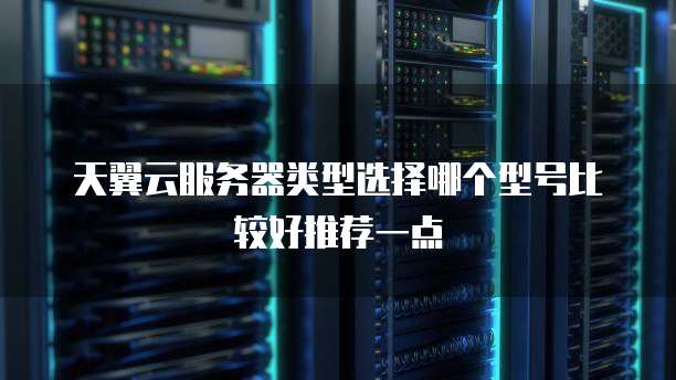 天翼云服务器类型选择哪个型号比较好推荐一点