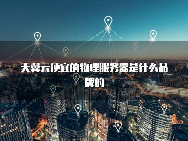 天翼云便宜的物理服务器是什么品牌的