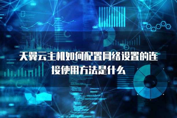 天翼云主机如何配置网络设置的连接使用方法是什么