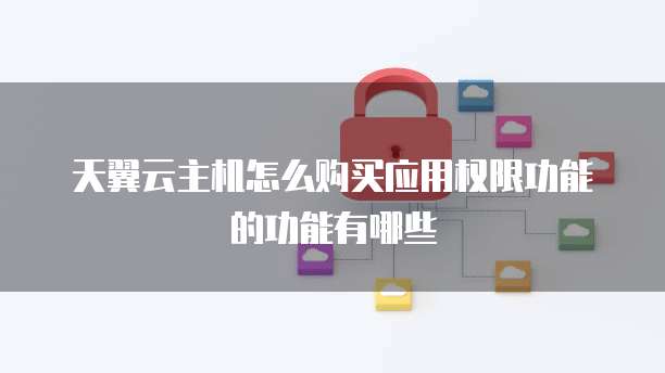 天翼云主机怎么购买应用权限功能的功能有哪些