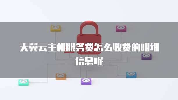 天翼云主机服务费怎么收费的明细信息呢