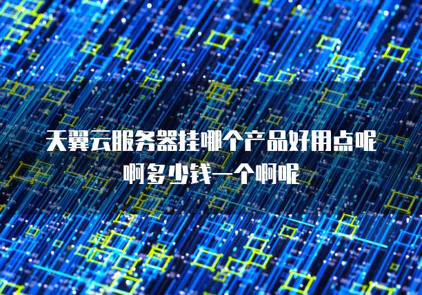 天翼云服务器挂哪个产品好用点呢啊多少钱一个啊呢