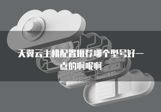 天翼云主机配置推荐哪个型号好一点的啊呢啊