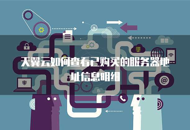 天翼云如何查看已购买的服务器地址信息明细