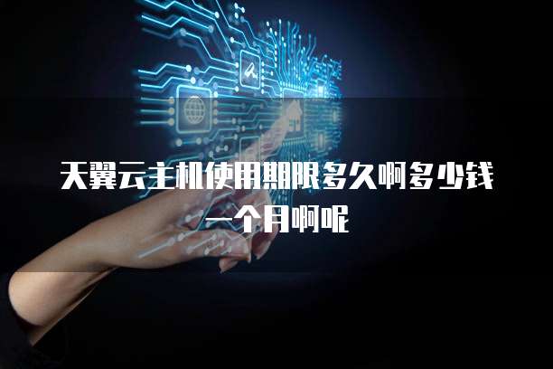 天翼云主机使用期限多久啊多少钱一个月啊呢