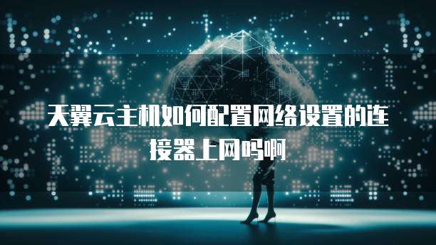 天翼云主机如何配置网络设置的连接器上网吗啊