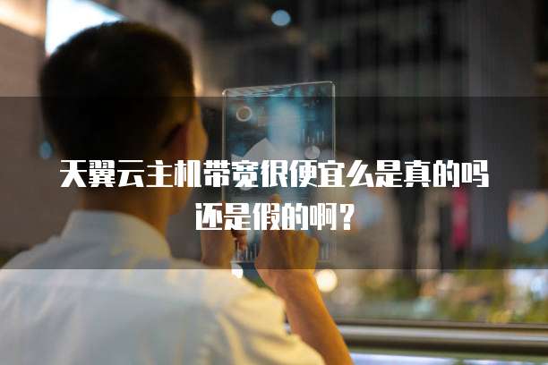 天翼云主机带宽很便宜么是真的吗还是假的啊?