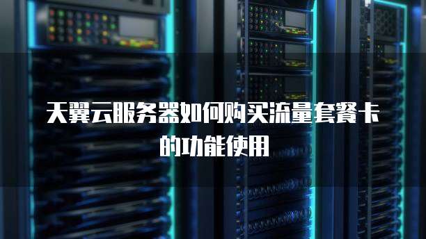 天翼云服务器如何购买流量套餐卡的功能使用