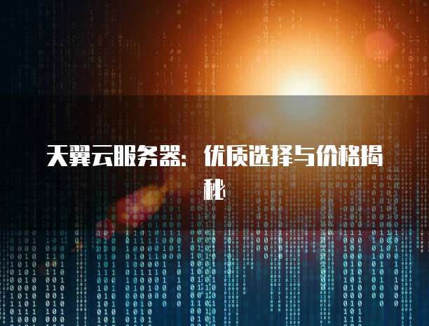 天翼云服务器:优质选择与价格揭秘