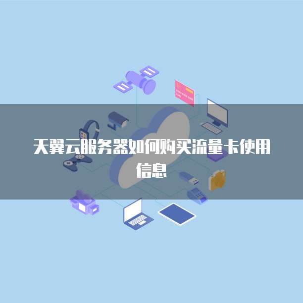 天翼云服务器如何购买流量卡使用信息