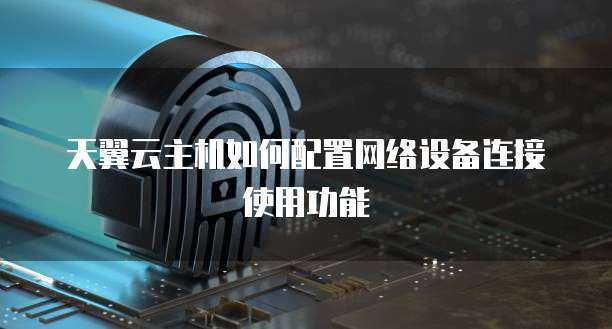 天翼云主机如何配置网络设备连接使用功能