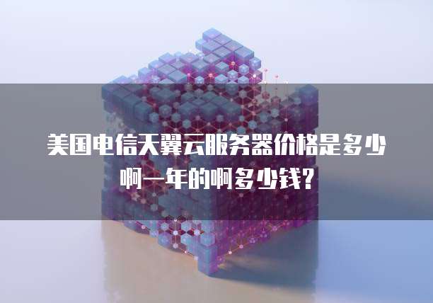 美国电信天翼云服务器价格是多少啊一年的啊多少钱?