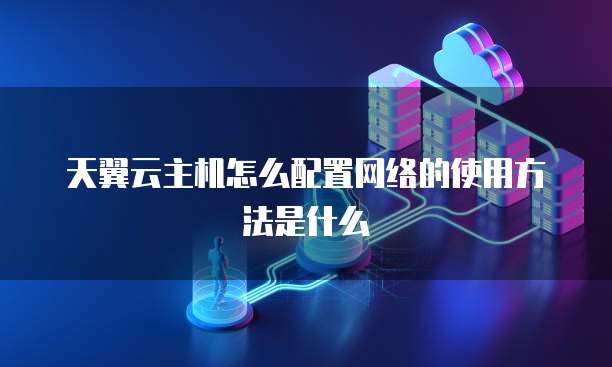 天翼云主机怎么配置网络的使用方法是什么