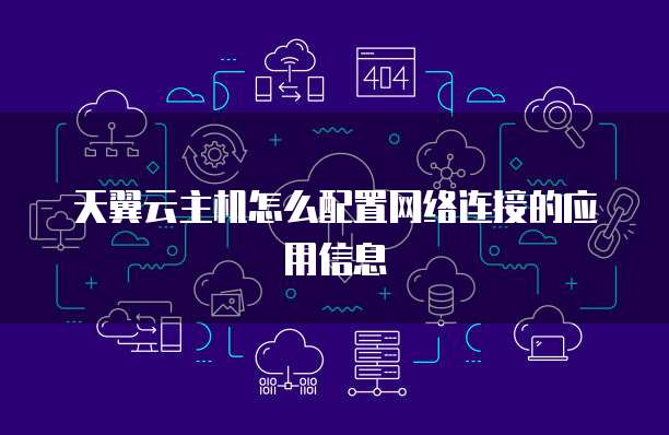 天翼云主机怎么配置网络连接的应用信息