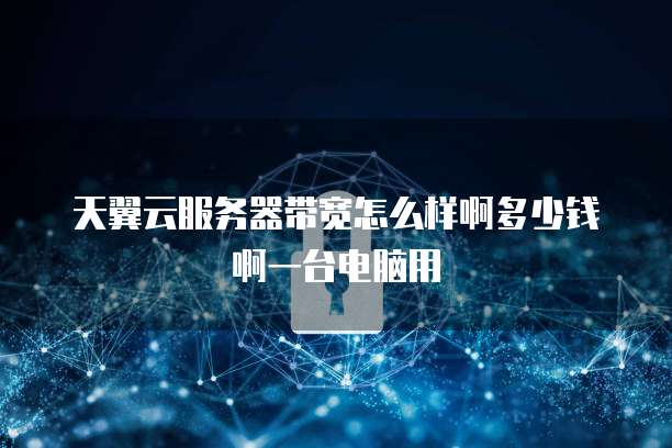 天翼云服务器带宽怎么样啊多少钱啊一台电脑用