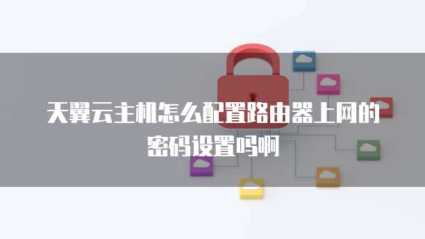 天翼云主机怎么配置路由器上网的密码设置吗啊
