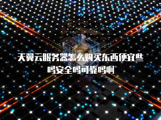 天翼云服务器怎么购买东西便宜些吗安全吗可靠吗啊