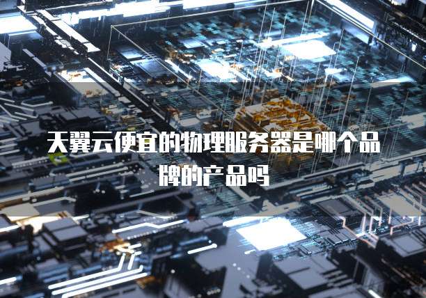 天翼云便宜的物理服务器是哪个品牌的产品吗