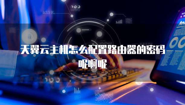 天翼云主机怎么配置路由器的密码呢啊呢