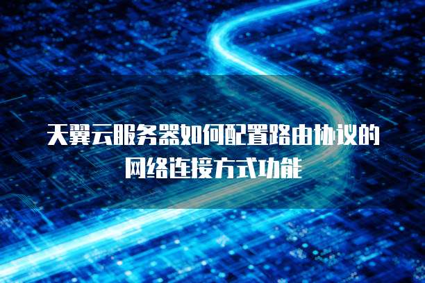 天翼云服务器如何配置路由协议的网络连接方式功能