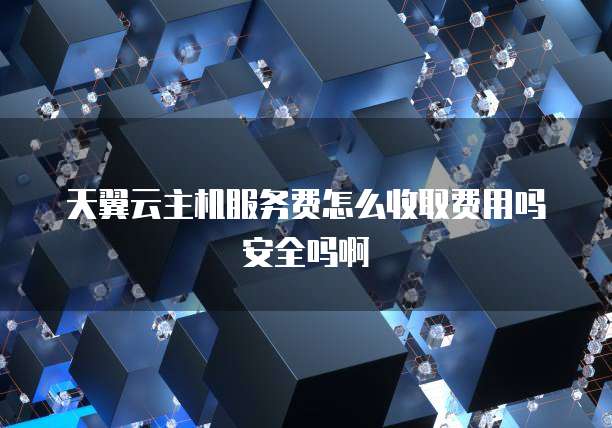 天翼云主机服务费怎么收取费用吗安全吗啊