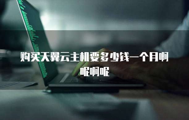 购买天翼云主机要多少钱一个月啊呢啊呢