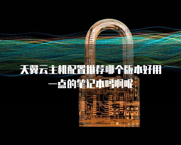 天翼云主机配置推荐哪个版本好用一点的笔记本吗啊呢