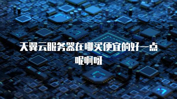 天翼云服务器在哪买便宜的好一点呢啊呀