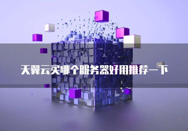 天翼云买哪个服务器好用推荐一下