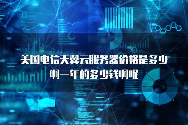 美国电信天翼云服务器价格是多少啊一年的多少钱啊呢