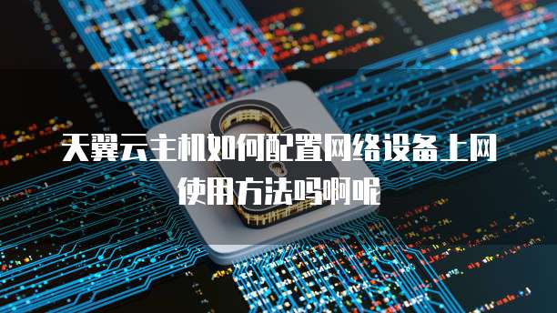 天翼云主机如何配置网络设备上网使用方法吗啊呢